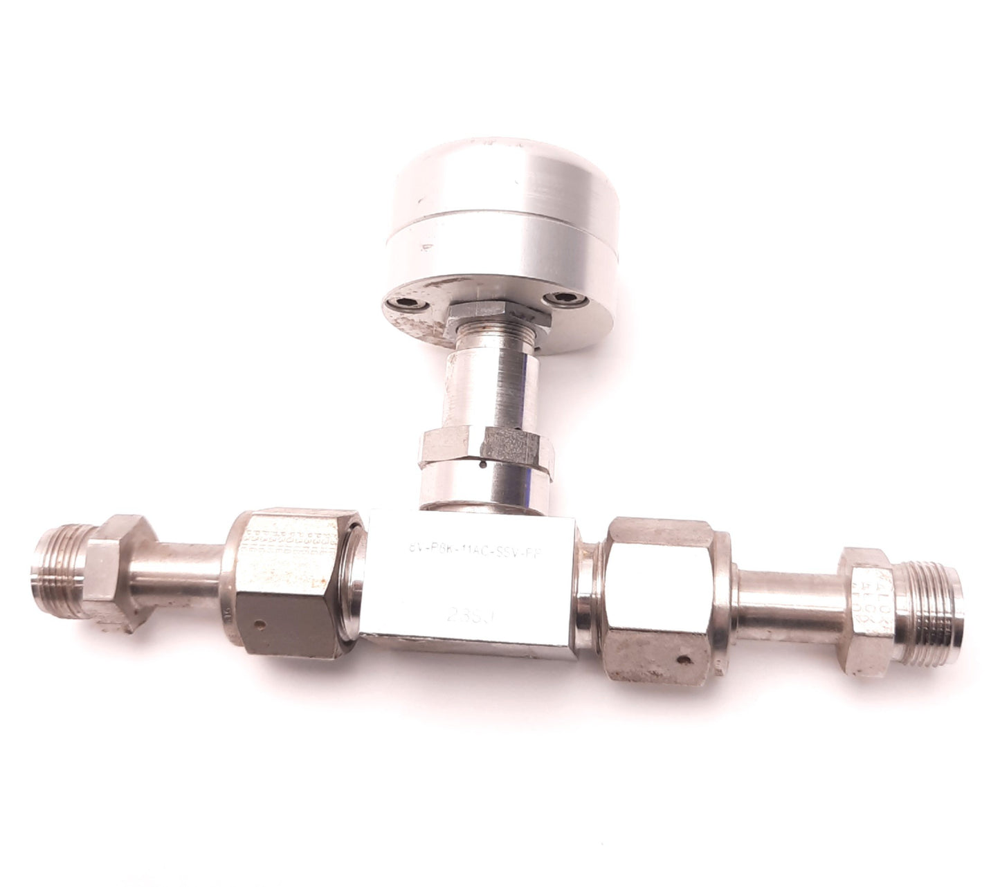 Used Parker 8V-P8K-11AC-SSV-PP Pneumatic Valve Bellows, 1/2" Inlet, Male Vacuseal