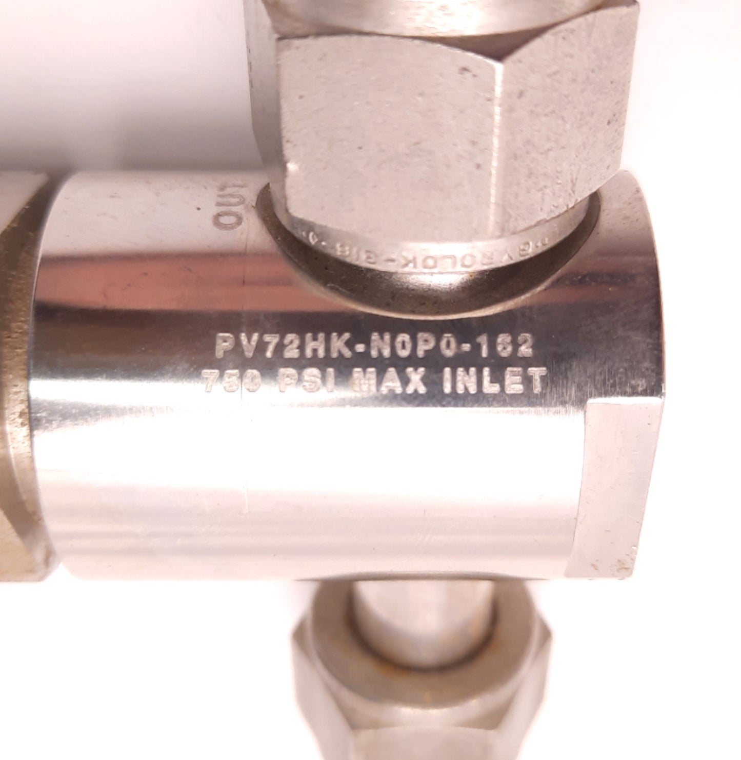 Used Tescom PV72HK-N0P0-162 Manual Lever Diaphragm Valve, PV70 1/2" VCR, 750 Psi Max