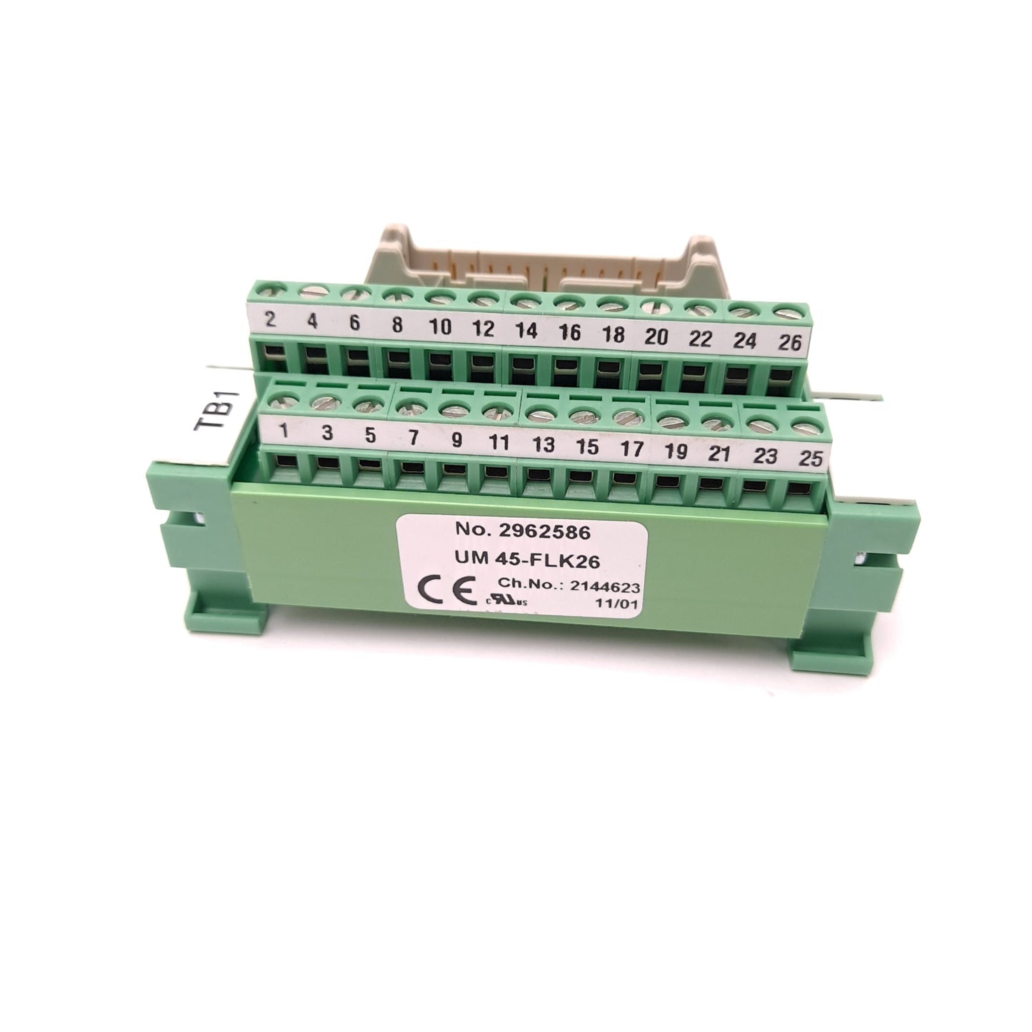 Used Phoenix Contact 2962586 Varioface Module 26-Pin IDC to PCB Terminals 60VDC/30VAC