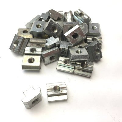 Used Lot of 35 Bosch Rexroth 3842528735 Sliding Block N10 Steel Galvanized, Thread M8