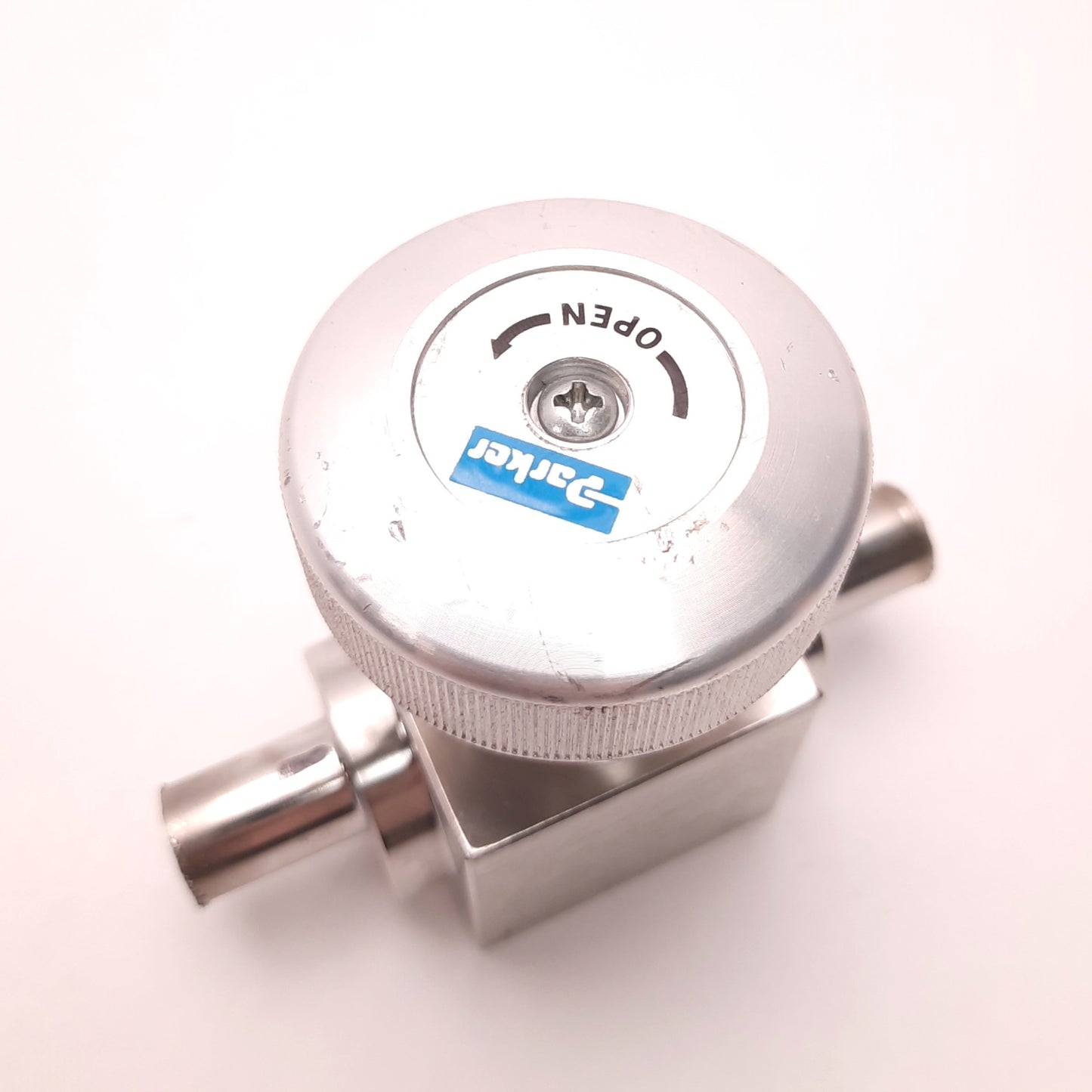 Used Parker 18-882TWTW High Pressure/Flow Diaphragm Valve, 1/2" Ports, 18 Series