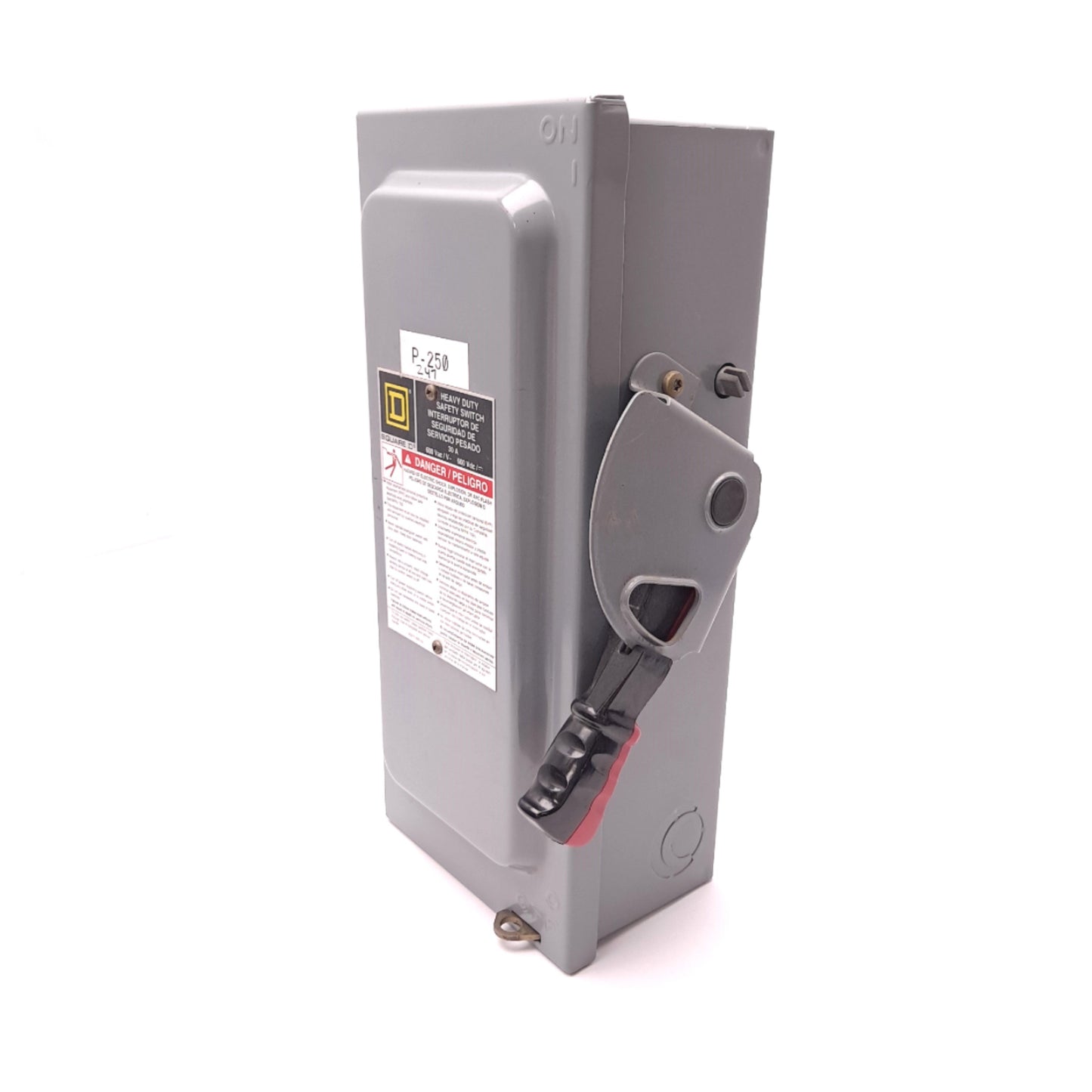 Used SQUARE D HU361 Single Throw Safety Switch 3 Pole 600 VAC 600 VDC 30 A