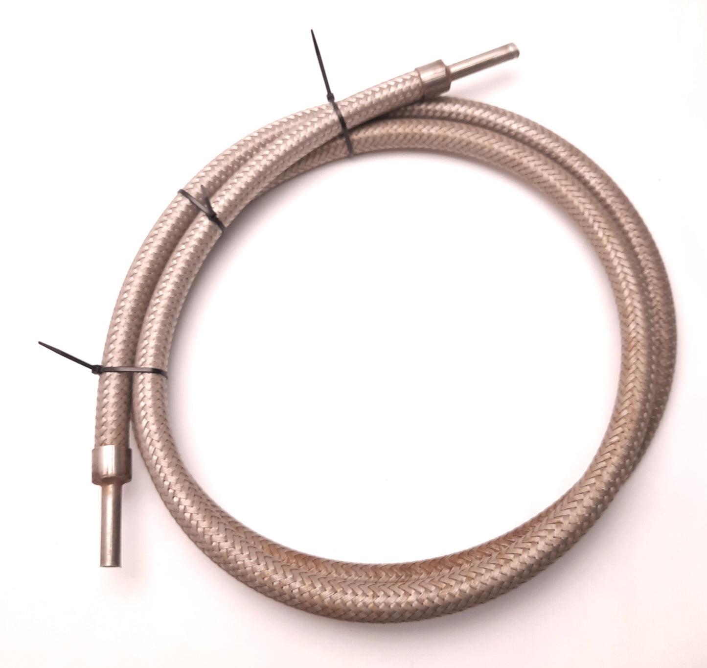 Used Parker 4690 Metal Braided Metal Hose, 3500 PSIG Max, TU Universal Tube Stub