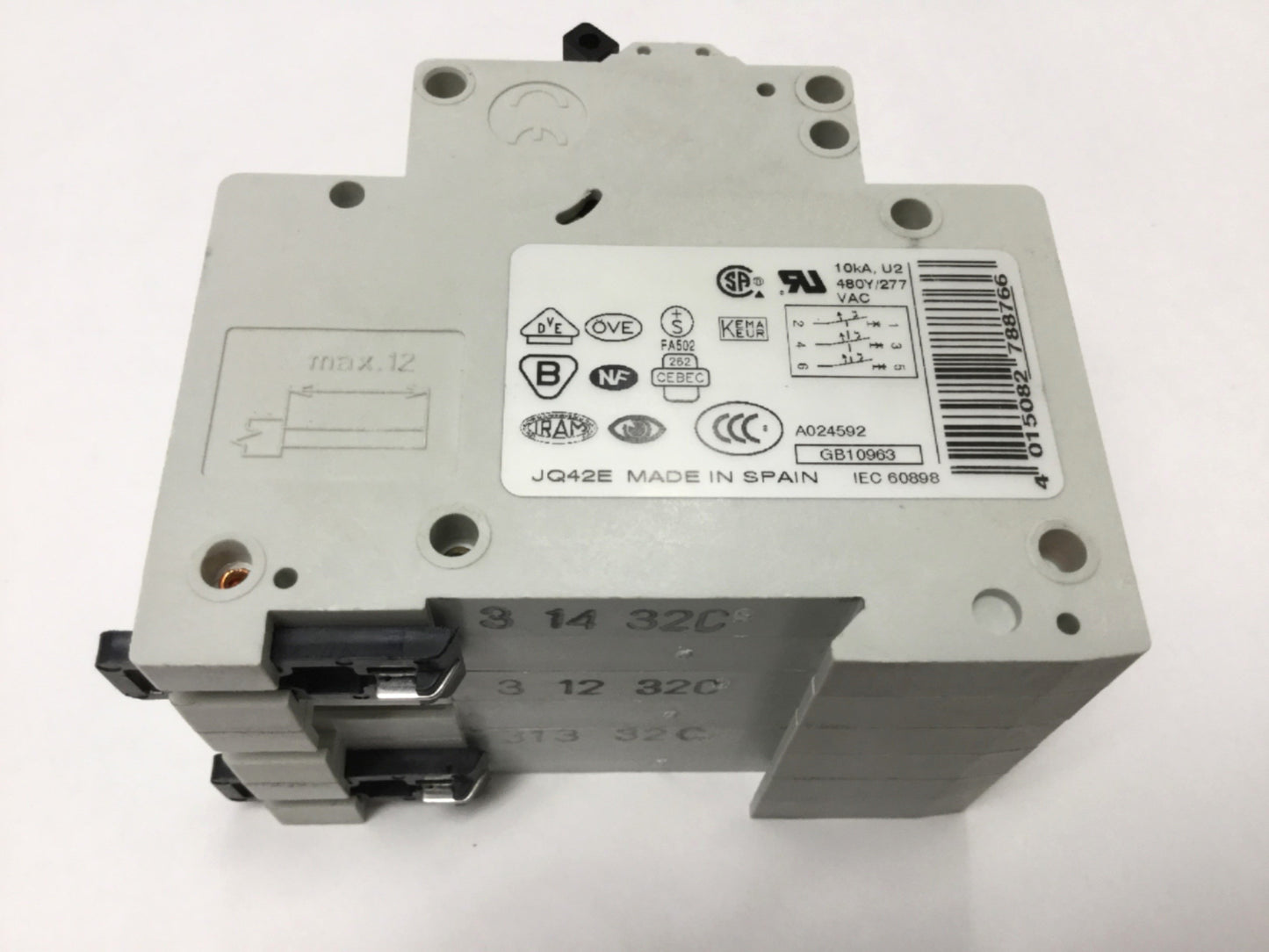 Used Eaton Moeller FAZ-C32/3 Xpole Circuit Breaker 3-Pole, 32A, 415VAC, C-Curve