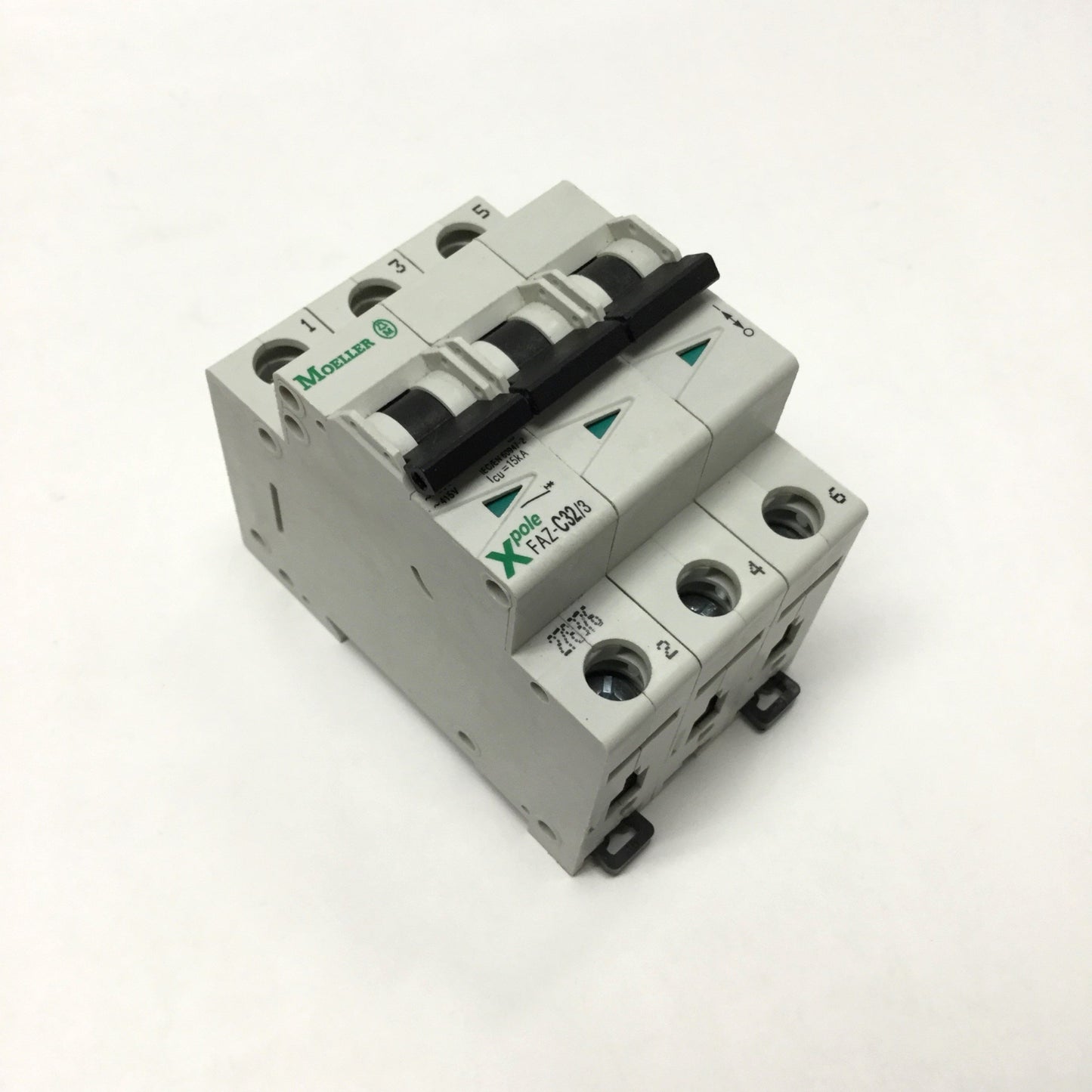 Used Eaton Moeller FAZ-C32/3 Xpole Circuit Breaker 3-Pole, 32A, 415VAC, C-Curve