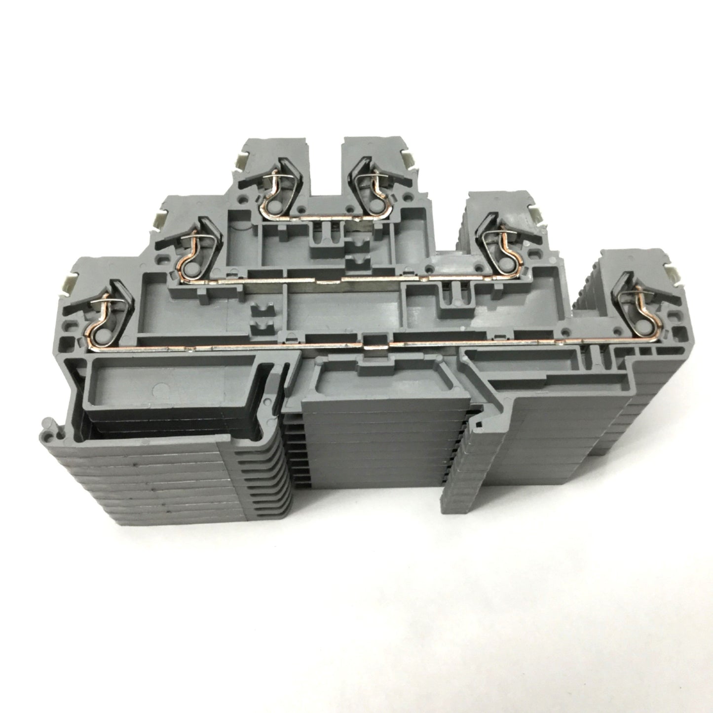 Used Lot of 10 WAGO 870-551 Triple-Deck Through Terminal Blocks 24A, 500V, 6-Point