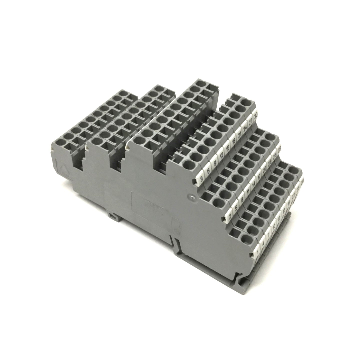 Used Lot of 10 WAGO 870-551 Triple-Deck Through Terminal Blocks 24A, 500V, 6-Point