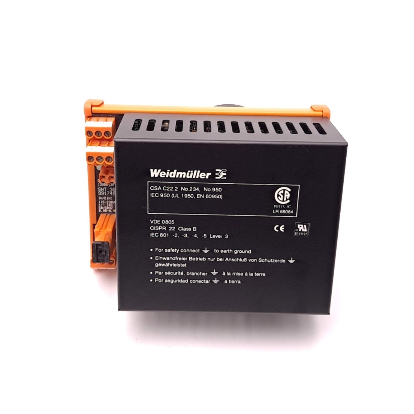 Used Weidmuller 991749 Power Supply Input 115-230 VAC 50/60 Hz Output 12 VDC 3 A