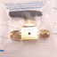 New – Open box Swagelok B-41VS2-SC11 Brass 1 Piece Vented Ball Valve 1/8" Tube, W/ Instructions