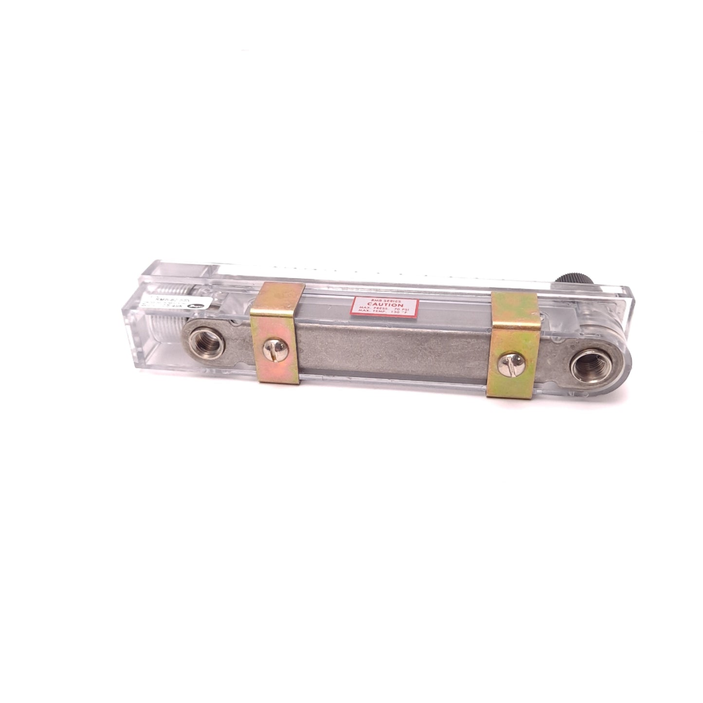 Used Dwyer RMB-82-SSV Polycarbonate Flowmeter 1-12 GPH 70 PSI Max 1/4" NPT