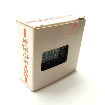 New OPTO 22 240D25-17 Solid State Relay, 3-32VDC Control, 240VAC 25A Contact