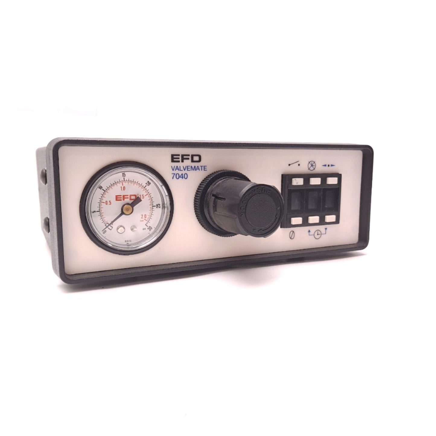 Used EFD 7040 Spray Valve Controller, .001-99.9sec, 70PSI, 120/220VAC