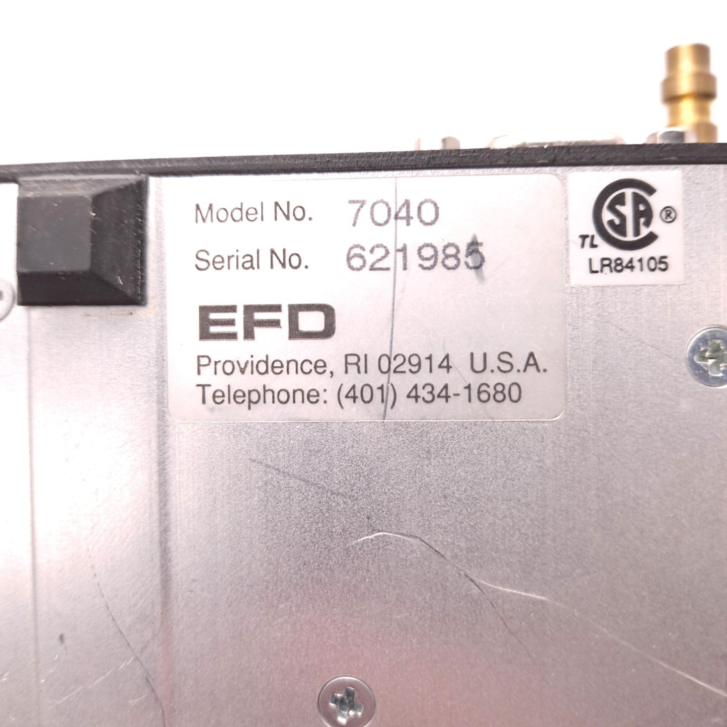 Used EFD 7040 Spray Valve Controller, .001-99.9sec, 70PSI, 120/220VAC