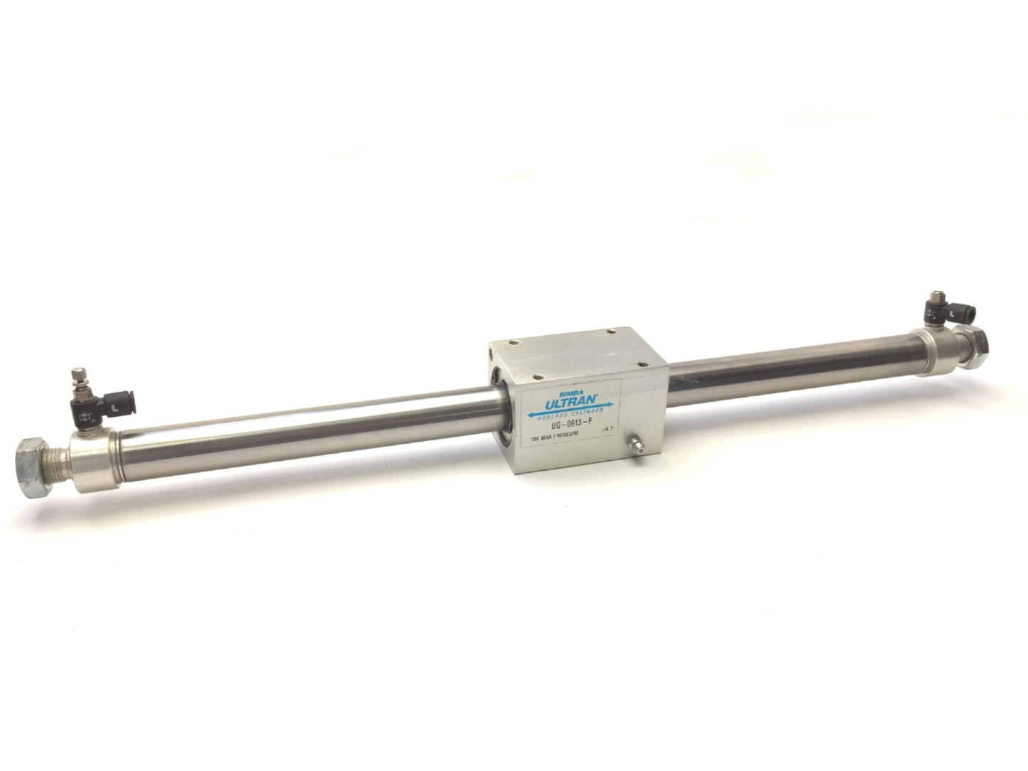 Used Bimba UG-0613-F Ultran Double-Acting Rodless Air Cylinder, 13" Stroke, 7/8" Bore