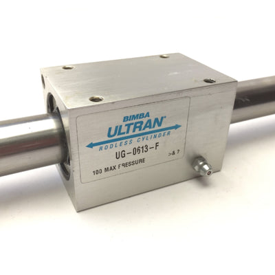 Used Bimba UG-0613-F Ultran Double-Acting Rodless Air Cylinder, 13" Stroke, 7/8" Bore