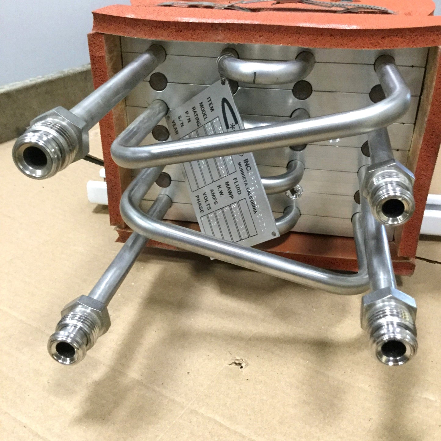 Used Cryoquip SEB-3R-2T12-6 SUPERHEATER Electric Gas Trim Heater 208V 1PH 6kW 2000psi