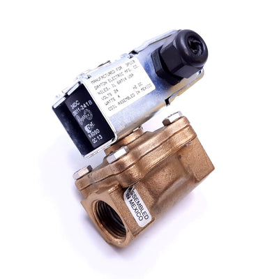 Used Dayton 3PU18 Solenoid Valve, 2-Way, Coil: 24VDC 4W, Ports: 3/4" NPT