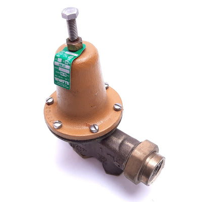 Used Watts U5B-Z3 Water Pressure Reducing Valve, 1" NPT, Range: 25-75psi, 300psi Max