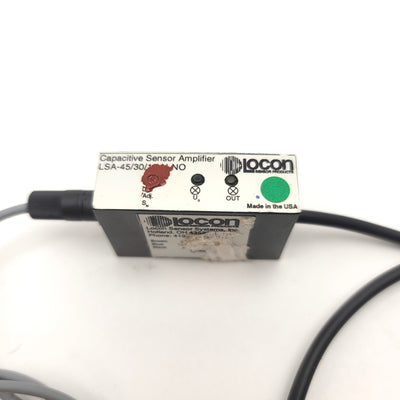 Used Locon LSA-45/30/15-N-NO Amplifier With LCA-18/105-F Capacitive Proximity Sensor