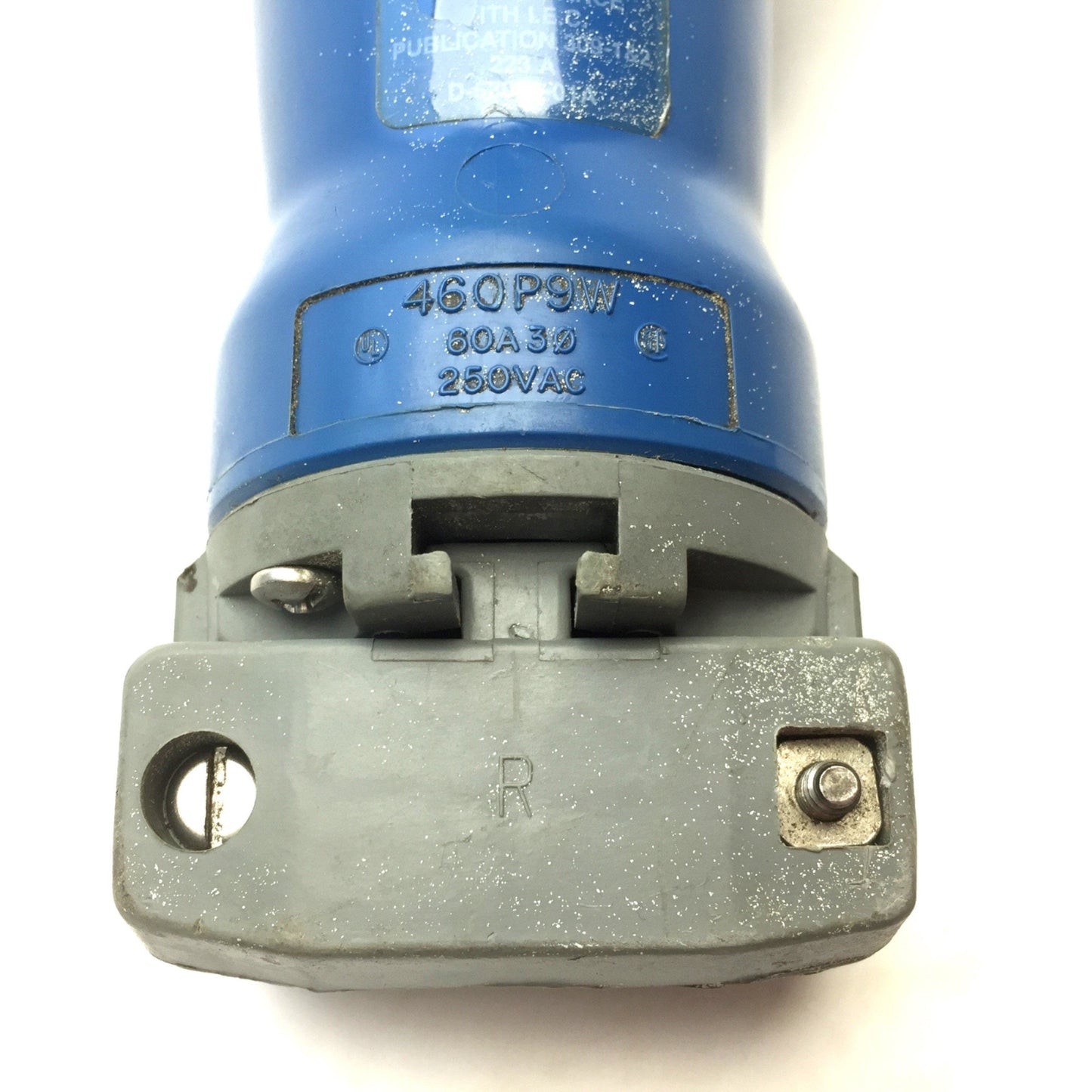 Used Hubbell 460P9W Heavy Duty Male Plug Pin Sleeve 60A 3-Phase 3-Pole 4-Wire 250VAC