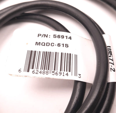 New – Open box Banner Engineering MQDC-615 Euro Style Quick Disconnect, 6 Pin Conn. 4m Length