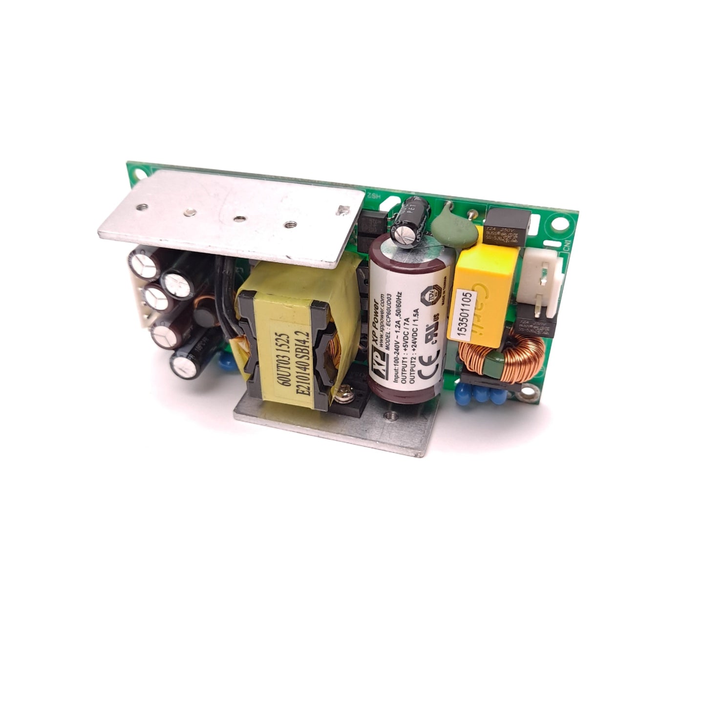 Used XP Power ECP60UD03 Power Supply In: 100-240VAC 1.2A Out: 5VDC 7A 24VDC 1.5A