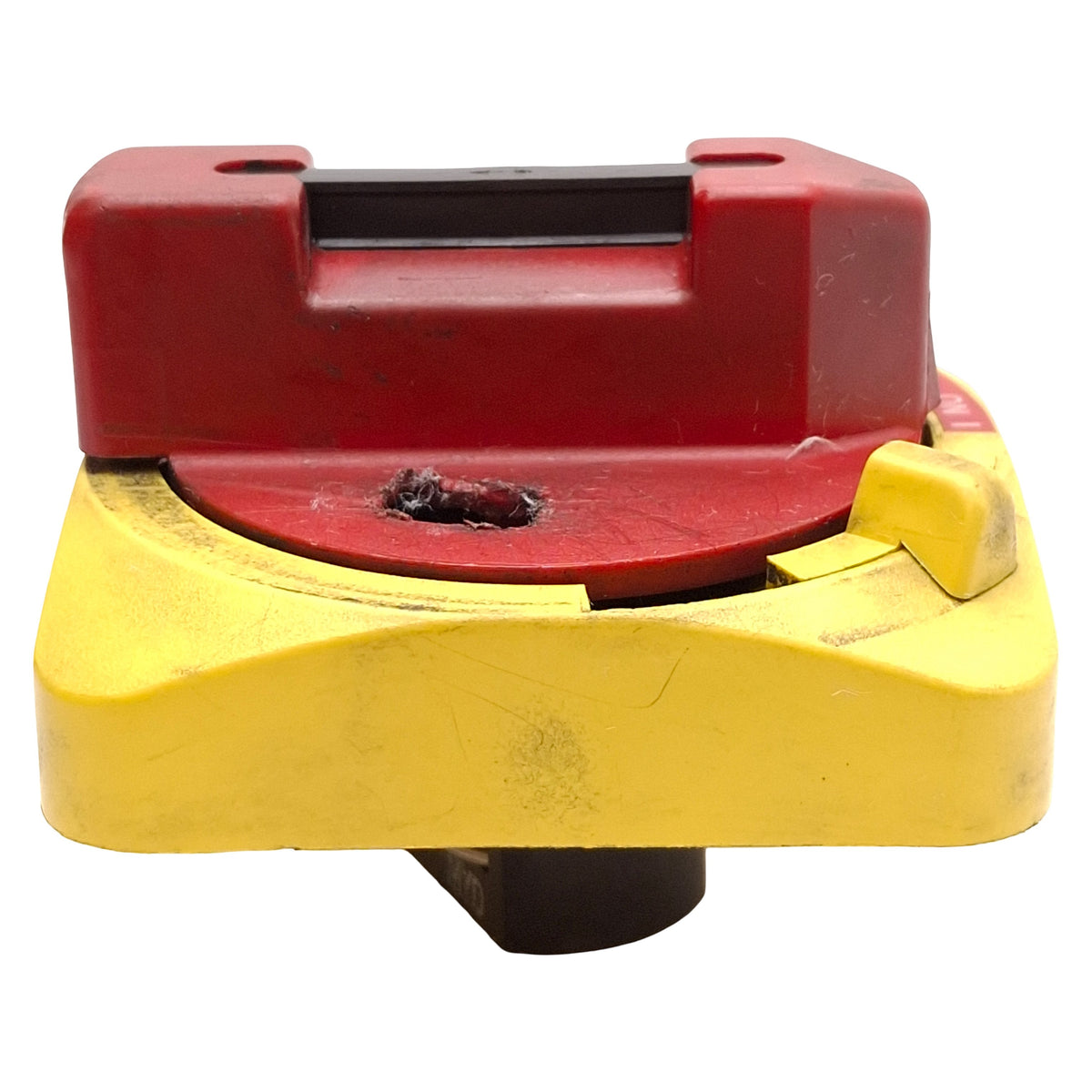 Used Allen Bradley 194R-HS4E Disconnect Switch Handle, Red/Yellow, 90° 2-Position