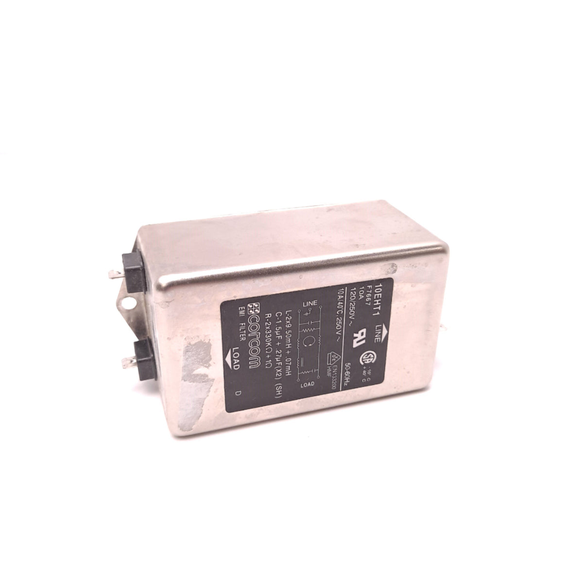 Corcom 10EHT1 Line Filter 250VAC 10A Single Phase Single Stage 50/60Hz ...