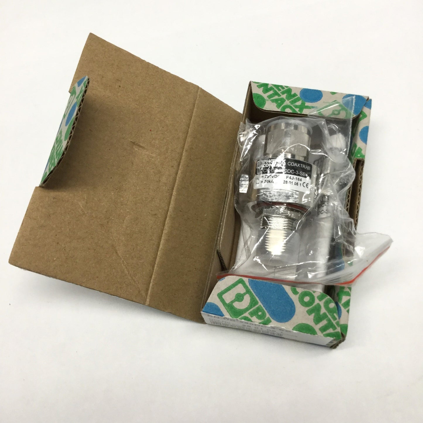 New – Open box Phoenix Contact CN-UB-280DC-3-SB Coaxial Surge Protector 20kA, Type N, 280VDC 5A