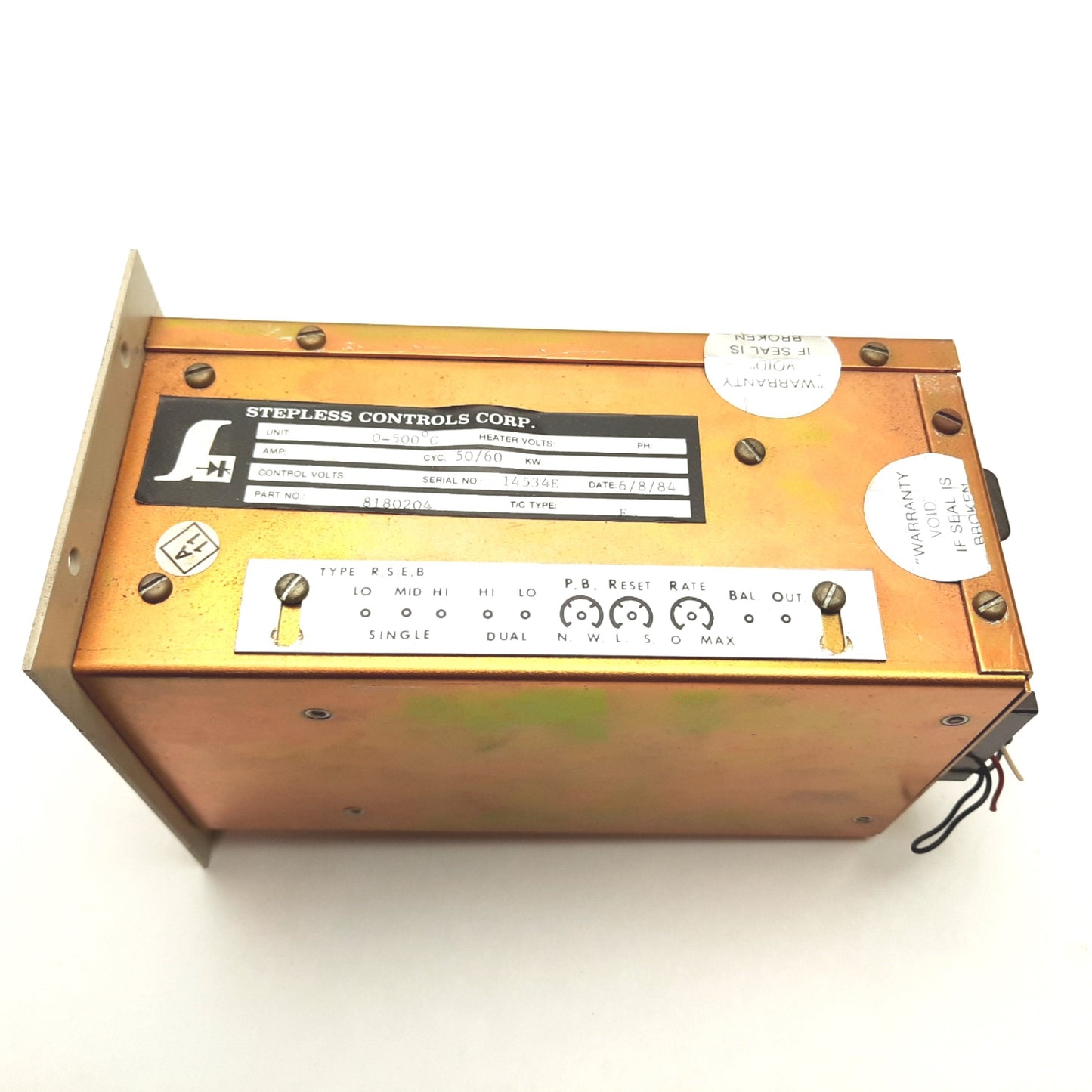 Used Stepless Controls 402 Accutrol 400 Temperature Controller, Type E, 0-500°C