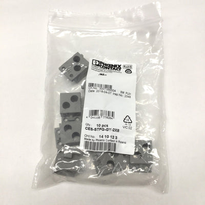 New Lot of 10 Phoenix CES-STPG-GY-2X8 Cable Sealing Sleeve, 2-Conductor, Ø7.4-7.7mm