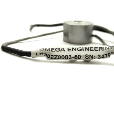 Used Omega Engineering LC302Z0003-50 Load Cell, ?3/4 x 3/4", 50lbf, 1mV/V, 12VDC