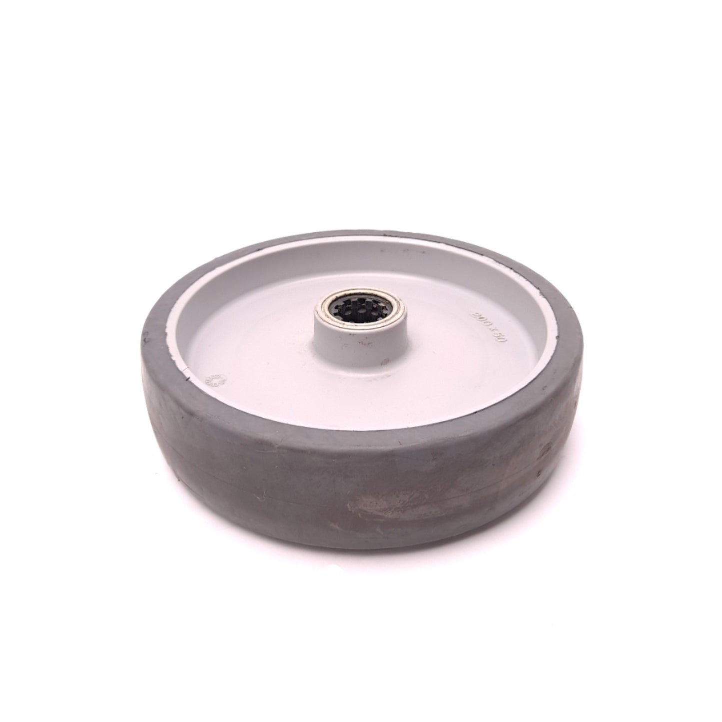 Used Industrial Wheel Plastic, Rubber 200 x 50 MM 20 MM Diameter Shaft