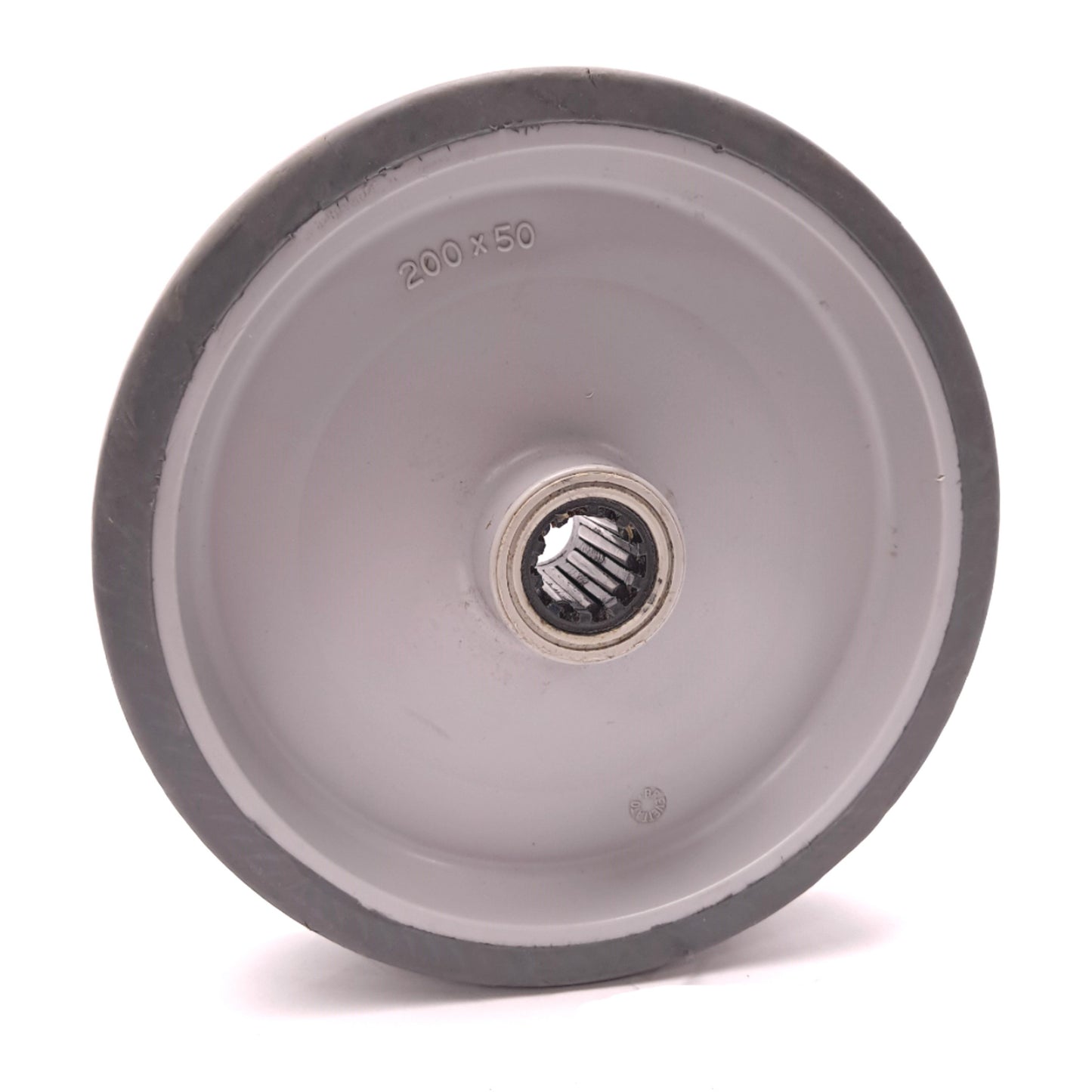 Used Industrial Wheel Plastic, Rubber 200 x 50 MM 20 MM Diameter Shaft