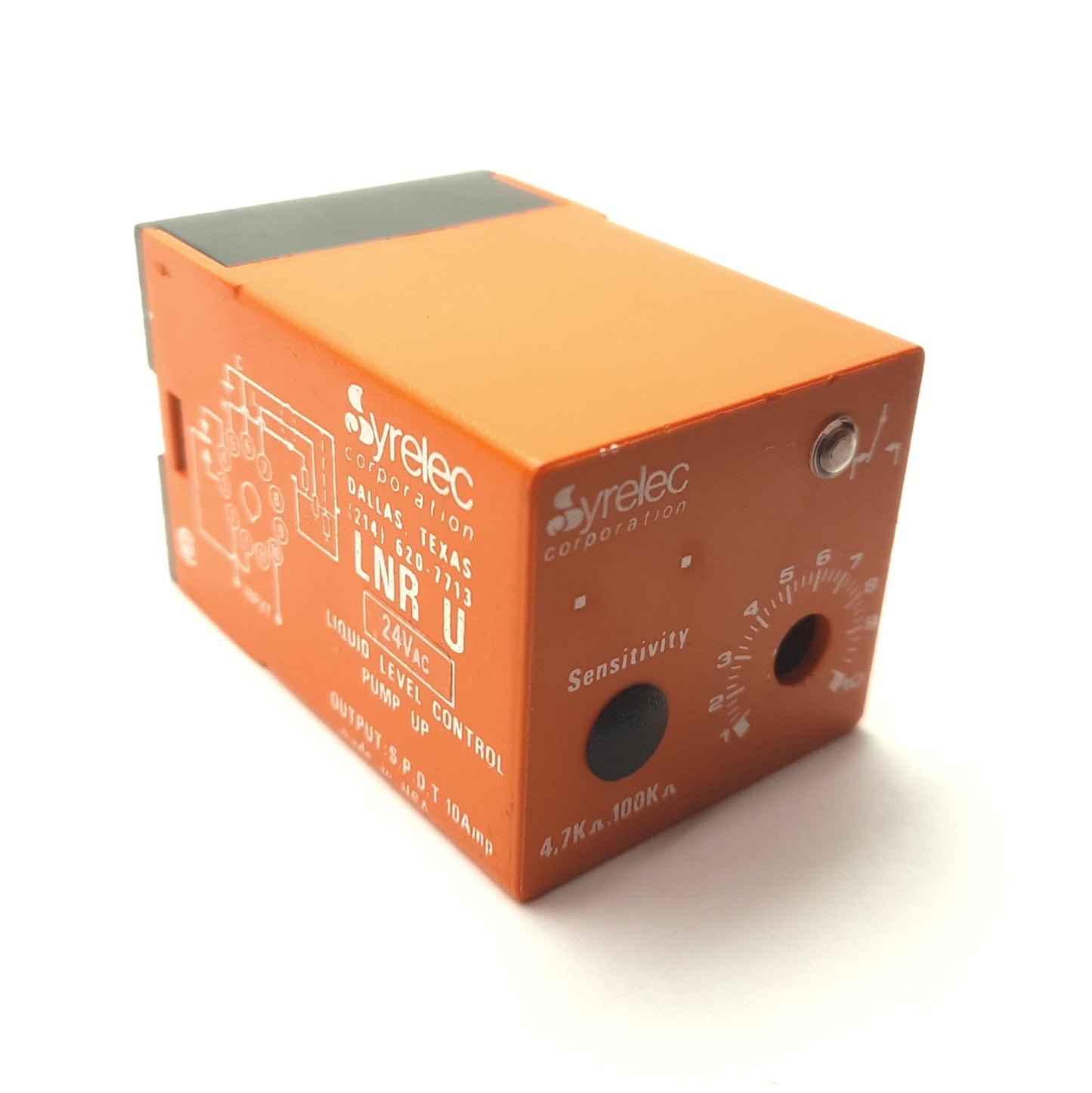 Used Syrelec LNRU24A Pump/Liquid Level Controller/Relay SPDT 10A 24VAC *Knob*