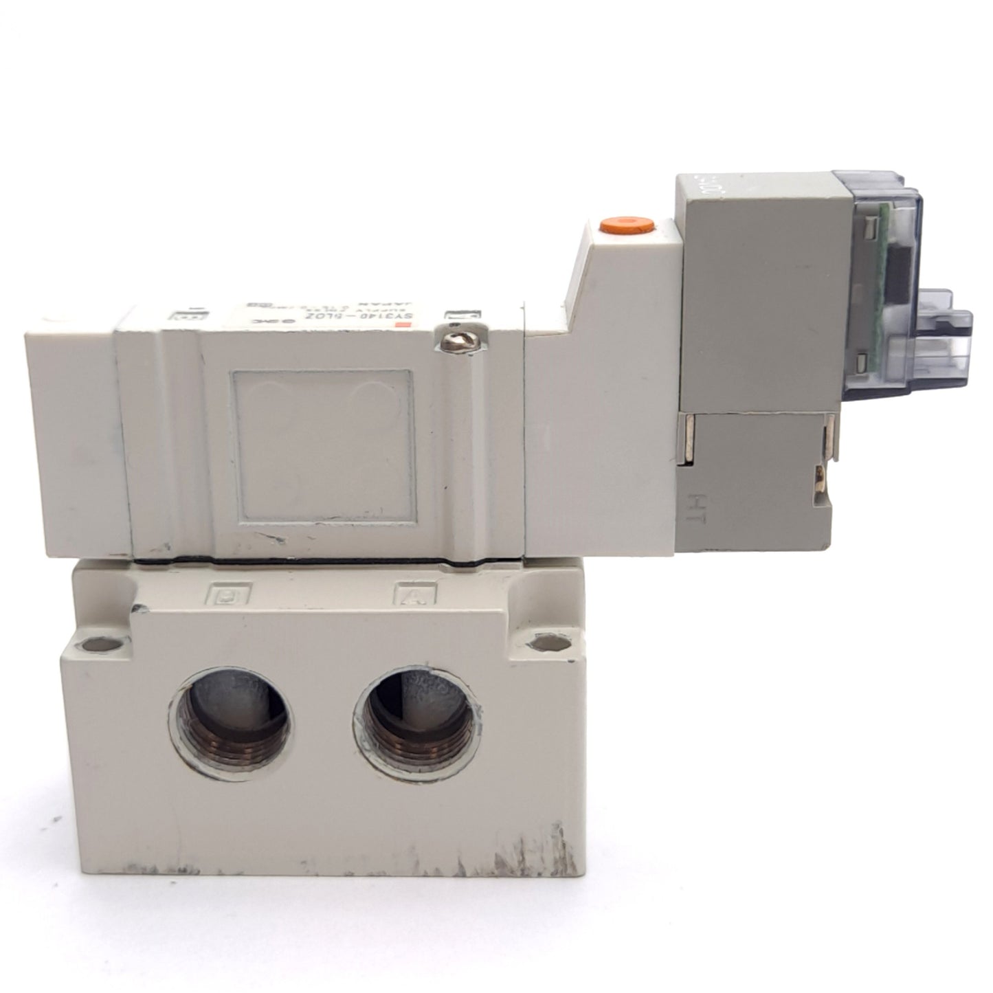 Used SMC SY3140-5LZ-01T Solenoid Valve, 2-Position, 1/8" NPTF, 0.15-07MPa, 24VDC Coil