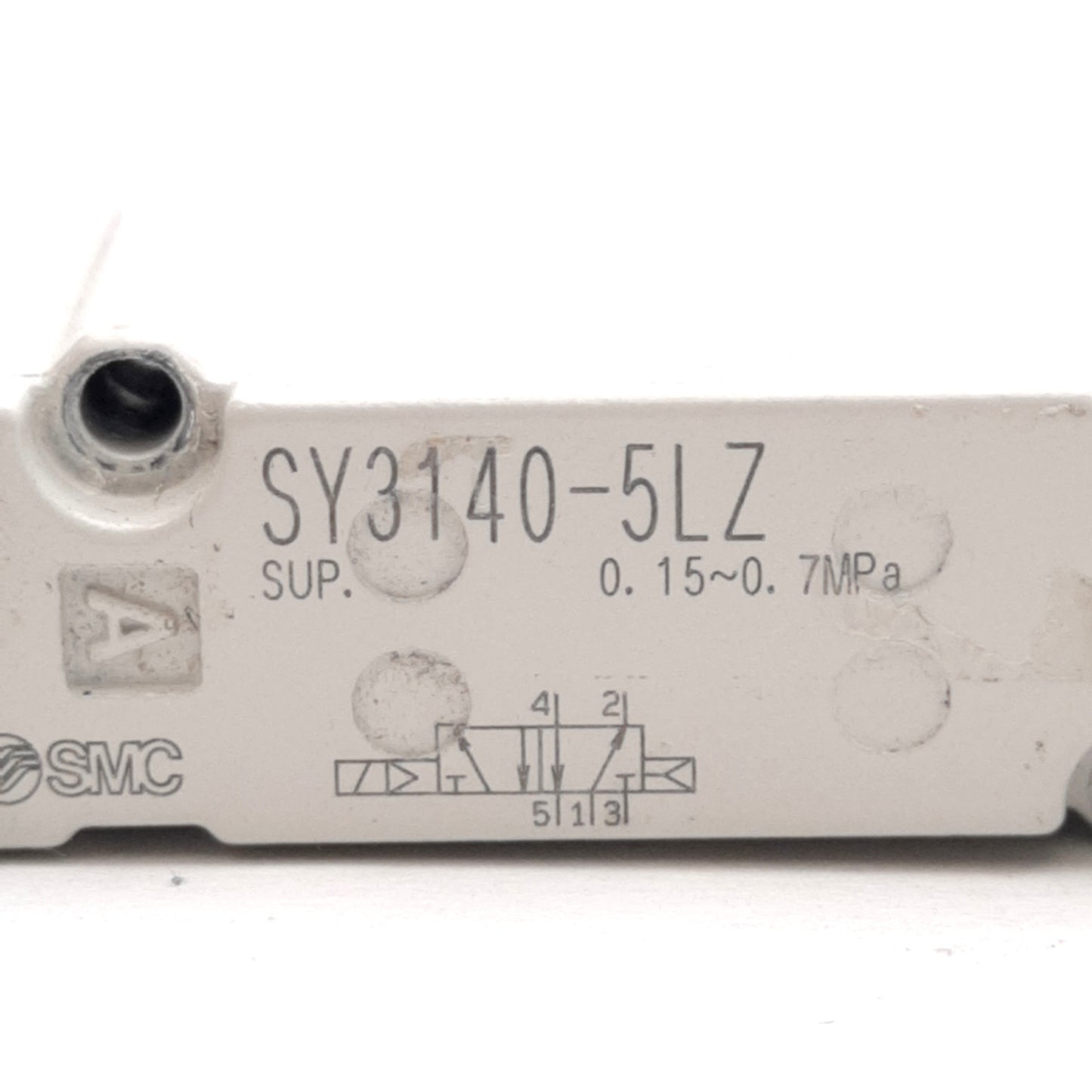 Used SMC SY3140-5LZ Solenoid Valve, 2-Position Single, 24VDC Coil, 0.15-0.7MPa