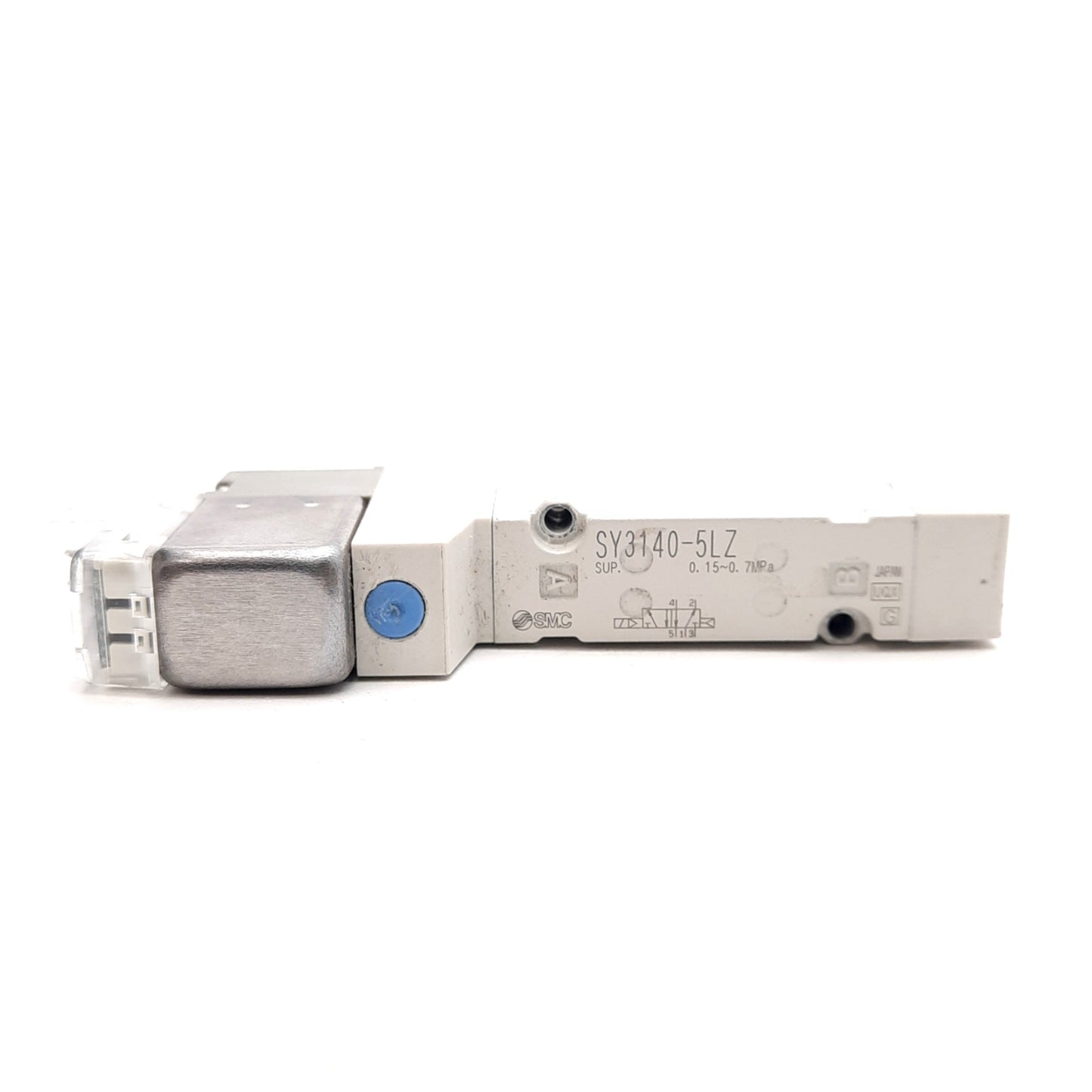 Used SMC SY3140-5LZ Solenoid Valve, 2-Position Single, 24VDC Coil, 0.15-0.7MPa