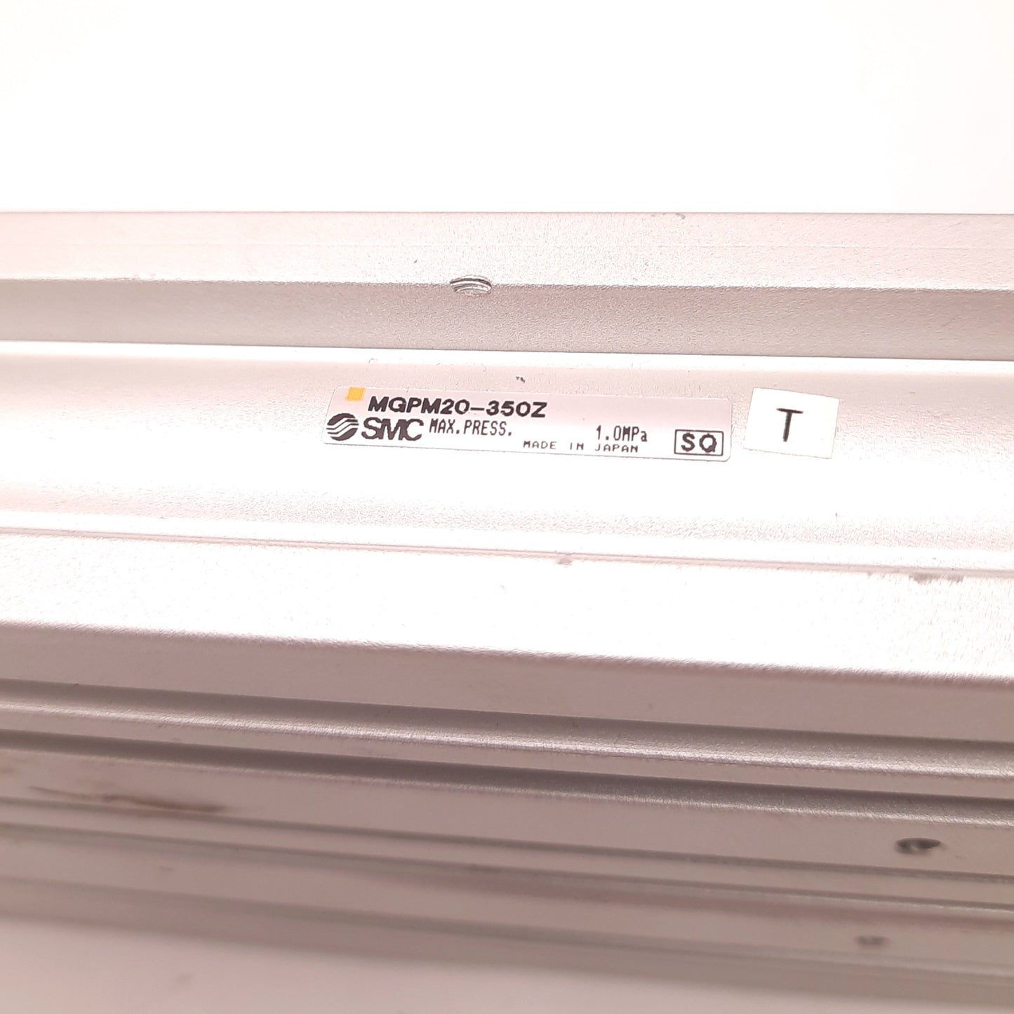 Used SMC MGPM20350Z Compact Guided Cylinder 20mm Bore, 350mm Stroke, M5x0.8 Ports
