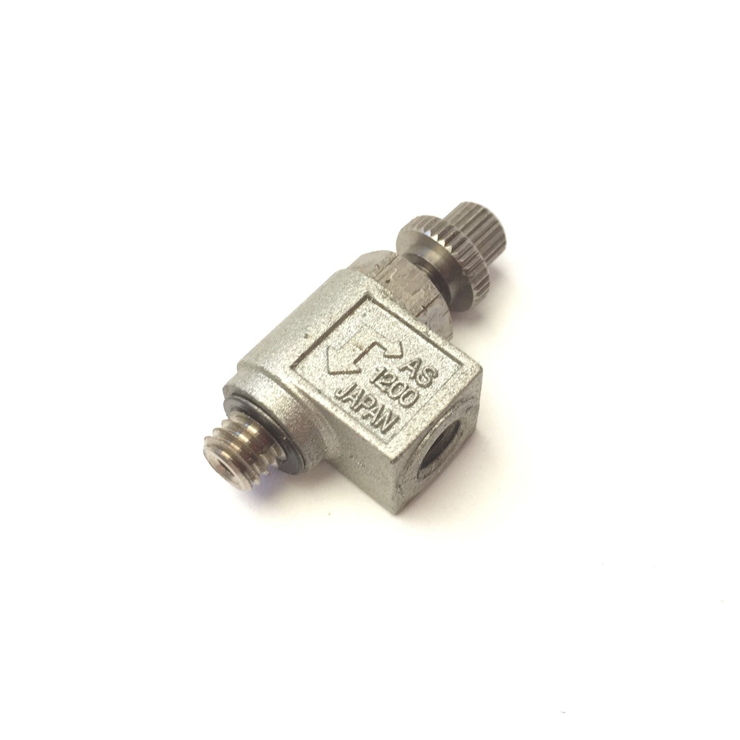 Used Lot of 14 SMC AS1200 Air Pneumatic Elbow Flow Control, Thread: 10-32, Meter-Out