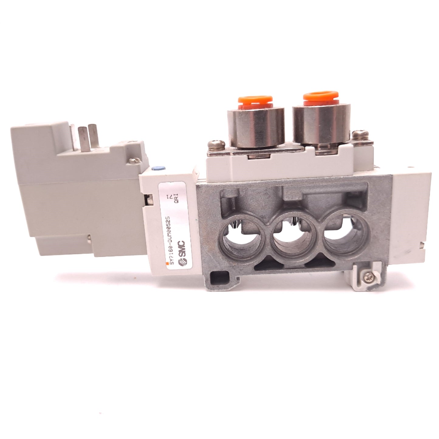 Used SMC SY7160-DUM00525 5 Port Solenoid Valve 24 VDC 1/4" Tube Fittings