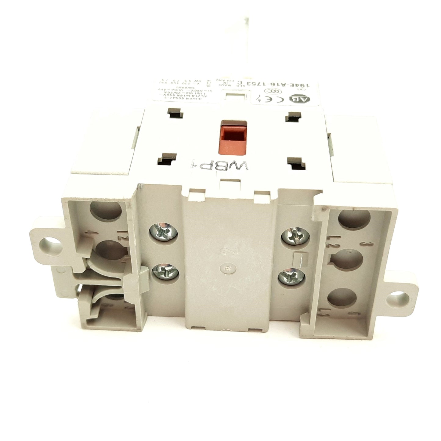 Used Allen Bradley 194E-A16-1753 Disconnect Switch, 3-Pole, 600VAC 16A, DIN Rail