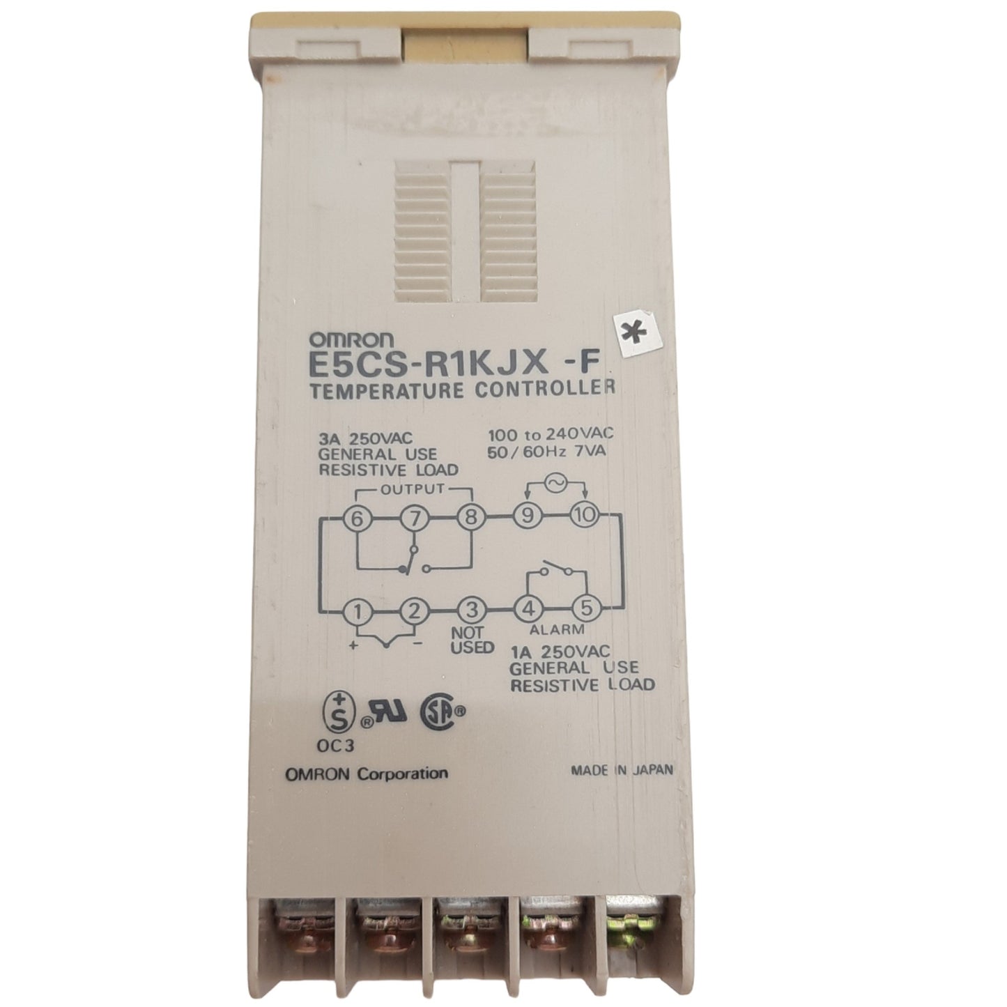 Used Omron E5CS-R1KJX-F Temperature Controller, LED Display, 100-240VAC 50/60Hz 7VA