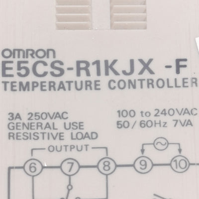 Used Omron E5CS-R1KJX-F Temperature Controller, LED Display, 100-240VAC 50/60Hz 7VA