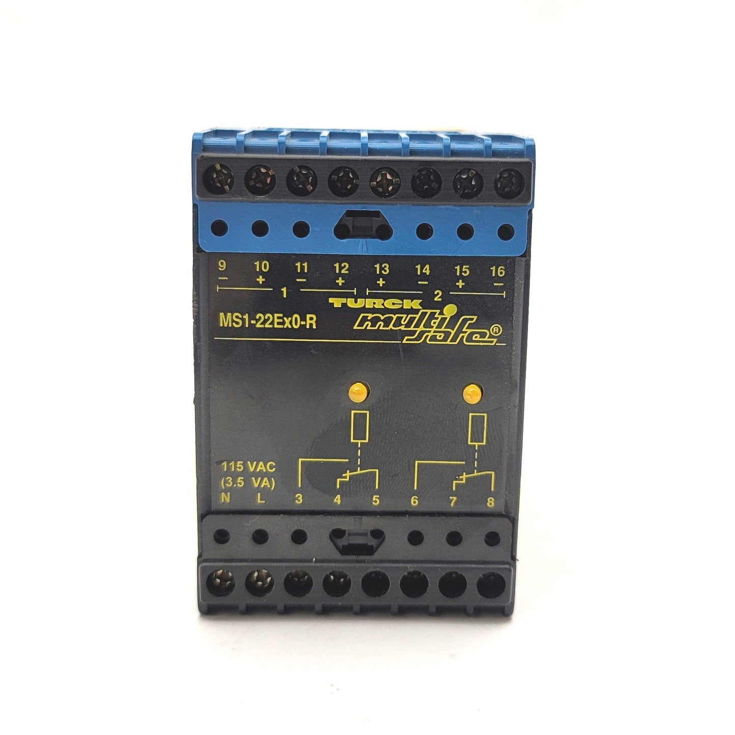 Used Turck MS1-22Ex0-R Multi Safe Dual Channel Isolating Switching Amplifier