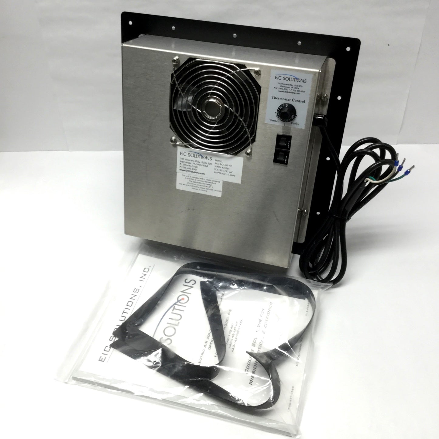 Used EIC AAC-142-4XT-HC Enclosure Cooling 500BTU Thermoelectric Air Conditioner 240V~