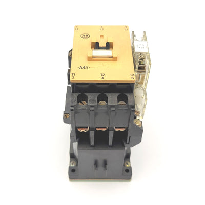 Used Allen Bradley 100-A45NZ*3 Ser B Contactor 200-660VAC 45A 40HP 3-Pole 24VDC Coil