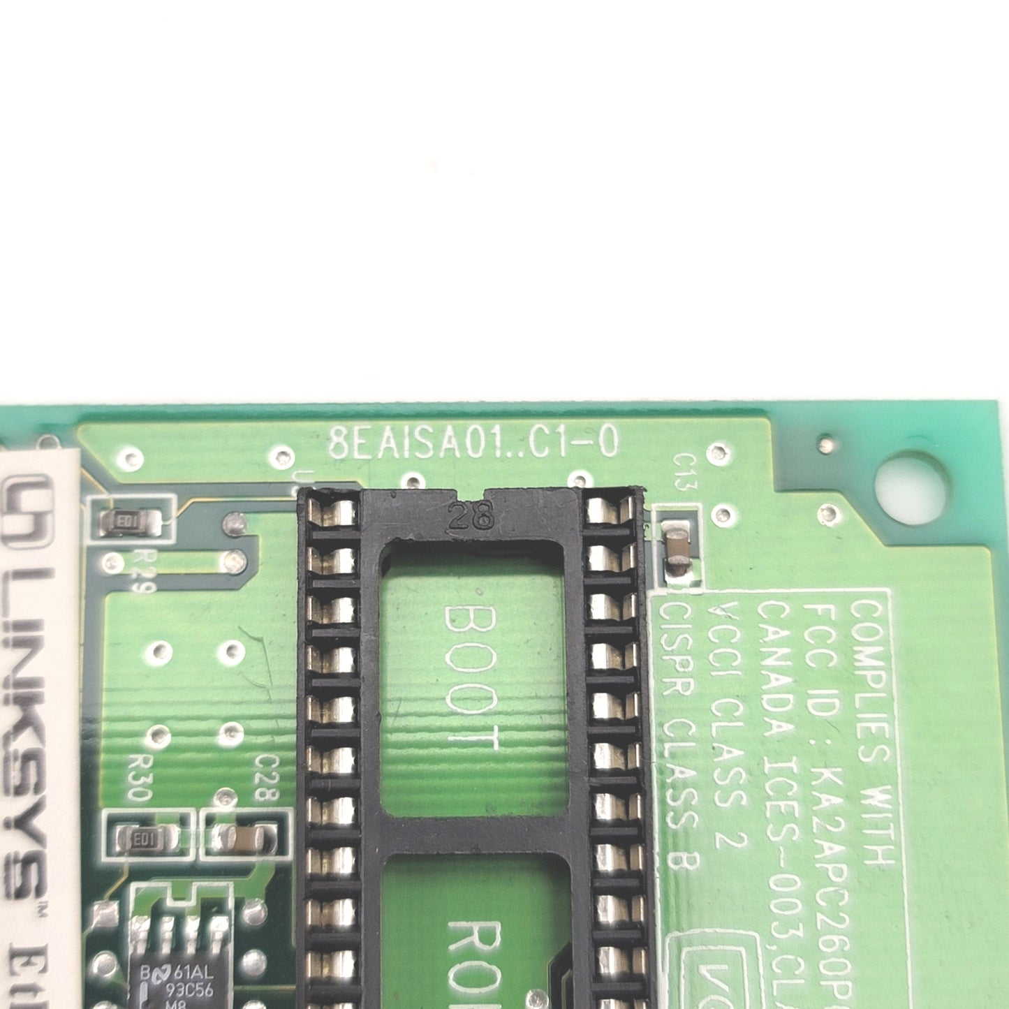 Used Linksys LNE2000 Rev-D1 Ether16 ISA LAN Card 8EAISA01..C1-0 KA2APC260PO 10MbE BNC