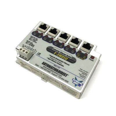 Used Automation Direct E-SW05U Industrial Unmanaged Ethernet Switch, 5-Port, 10-30VDC