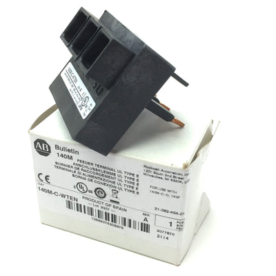 New Allen Bradley 140M-C-WTEN Feeder Terminal for Compact Busbar UL Type E